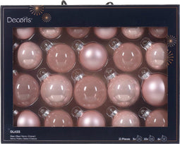 Kerstbal glas d7 cm prz ass 21st kerst