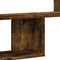 vidaXL - Wandschap - 100x15x70 - cm - bewerkt - hout - gerookt - eikenkleurig