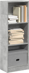 vidaXL - Boekenkast - 40x24x109 - cm - bewerkt - hout - betongrijs