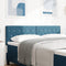 vidaXL - Hoofdbord - met - Kristallen - Knopen, - Donkerblauw, - 160 - cm, - Fluweel