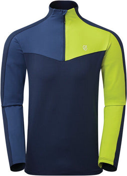 Dare 2b Longsleeve Depose Heren Polyester Blauw/lime Maat Xs