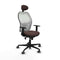 Piqueras y Crespo 1D036G1 - Bureaustoel - Hoogteverstelbaar met armleuning - Wit Donkerbruin