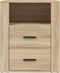 vidaXL - Nachtkastje - 50x36x60 - cm - bewerkt - hout - sonoma - eikenkleurig
