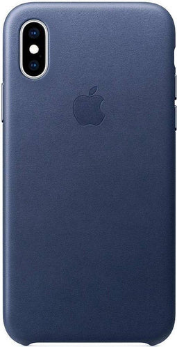 Apple iPhone Xs Max - Leather Backcover - Echt leer - Donkerblauw