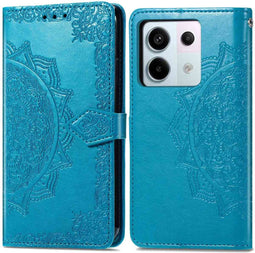 imoshion Hoesje Geschikt voor Xiaomi Redmi Note 13 Pro (5G) / Poco X6 Hoesje Met Pasjeshouder - imoshion Mandala Bookcase - Turquoise