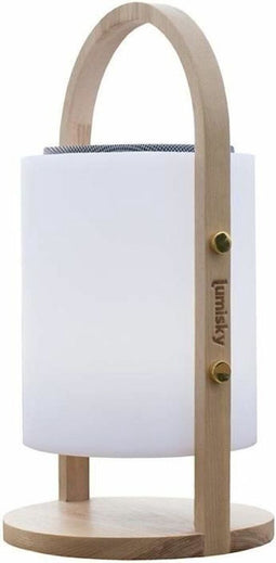 Lumisky Woody Play - Draadloze Bluetooth lamp met luidspreker - 37 cm - Bois