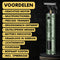 Sansbeauté® T-Blade Buddha Trimmer - Draadloze Baard- en Haartrimmer - 3 Opzetkammen - Green Platinum