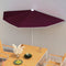 vidaXL - Parasol - half - met - paal - 180x90 - cm - bordeauxrood
