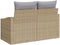 vidaXL - 2-zits - ligbed - met - kussens - - - beige - poly - rattan