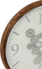 J-Line klok Arabische Cijfers - hout - wit - Ø 74 cm