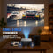 Strex Beamer - Smart 1080P Full HD Projector - 4K Ondersteuning - WiFi 6 & Bluetooth 5.2 - Ingebouwde HiFi Speakers - Draagbare Mini Beamer Thuisbioscoop - WhaleOS - Inclusief Opbergtas & Projectiescherm