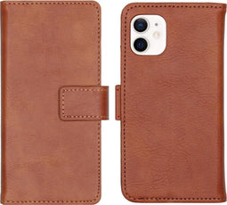 iMoshion Hoesje Geschikt voor iPhone 12 Mini Hoesje Met Pasjeshouder - iMoshion Luxe Bookcase - Bruin