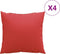 vidaXL - Bankkussens - 4 - st - 40x40 - cm - stof - rood