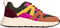 POSH by Poelman CAROCEL - Dames sneakers - Vetersluiting - Bordeaux/oranje combinatie