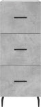 vidaXL - Dressoir - 34,5x34x90 - cm - bewerkt - hout - betongrijs