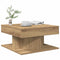 vidaXL - Salontafel - 55x55x30 - cm - bewerkt - hout - artisanaal - eikenkleurig