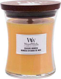 WoodWick Hourglass Medium Geurkaars - Seaside Mimosa - 60 branduren