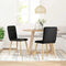 vidaXL - Eetkamerstoelen - 2 - st - stof - zwart