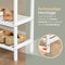 O'DADDY® Schoenenrek - Schoenenbank - 3-laags - Bamboe - Wit - 70,1 x 28,7 x 45,3 cm