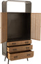 J-Line kast Hoog 3 Laden - hout/metaal - naturel/zwart