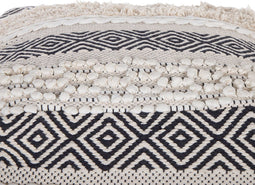 KANAM - Poef - Crème - 50 cm - Katoen