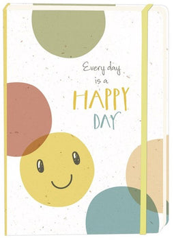 Hartung A5 Notitieboek - Gelinieerd - 92 pagina's - Every day is a happy day - Multi