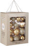 Mica Decorations Kerstballen Set - 26 Stuks - Ø7 cm - Glas - Champagne