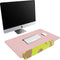 imoshion Bureau Onderlegger - 80 x 40 cm - Hoogwaardig kunstleer - Bureau Accessoires - Bureau Organizer - Antislip Muismat XXL - Inclusief draagriem - Roze