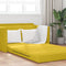 vidaXL - Vloersofa - Bed - 2-in-1 - Geel - 124x204x61 - cm - Velvet