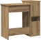 vidaXL - Bureau - met - schappen - 84x40x78 - cm - bewerkt - hout - artisanaal - eiken