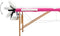 vidaXL - Massagetafel - inklapbaar - 2 - zones - hout - wit - en - roze