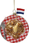 Ornament glas L5.80b3.10h11 cm multi kerst