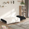 vidaXL - Slaapbank - 2-zits - met - 2 - kussens - stof - zwart