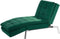 LOIRET - Chaise longue - Smaragdgroen - Symmetrisch - Fluweel