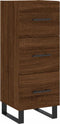 vidaXL - Dressoir - 34,5x34x90 - cm - bewerkt - hout - bruin - eikenkleur
