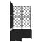 vidaXL - Tuinplanter - met - Trellis - 3 - stuks - Zwart - 80x80x143 - cm