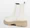 PS Poelman Mink - Chelsea boots - Chunky zool 4,5 cm - Crème Wit - Maat 40
