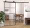 vidaXL - Schuifdeur - 90x205 - cm - aluminium - en - ESG-glas - zwart