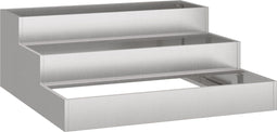 vidaXL - Tuinplant - 3-laags - 90x90x35 - cm - RVS