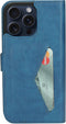 Mobiparts iPhone 15 Pro Max - Classic Wallet Case - Ruimte voor pasjes - Steel Blue