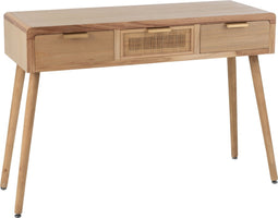 J-Line Console 3 Lades Paulownia/Rattan Naturel
