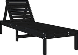 vidaXL - Ligbed - 199,5x60x74 - cm - massief - grenenhout - zwart