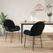 vidaXL - Eetkamerstoelen - 2 - st - fluweel - zwart