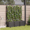 vidaXL - Tuinplantenbakken - met - waterirrigatiesysteem - - - set - van - 3 - - - zwart
