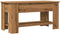 vidaXL - Salontafel - 101x49x52 - cm - bewerkt - hout - artisanaal - eikenkleur