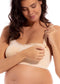 MAGIC Bodyfashion Fancy Mama - Borstvoedingsbeha - Beugelloos met uitneembare pads - Latte/Wit