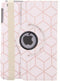 Tablet Hoes Geschikt voor iPad Mini 1 (2012) / iPad Mini 2 (2013) / iPad Mini 3 (2014) - 360° Draaibare Design Bookcase - Wit / Roze /Cubes Rose Gold