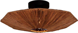 GOOD&MOJO Plafonniere Panama - Bruin - 45x45x5cm - Scandinavisch