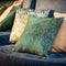 Dutch Decor CRESENTO - Kussenhoes 45x45 cm - luxe kussenhoes met bladmotief - Granite Green - multicolor - met rits - zonder binnenkussen