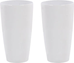 TSERIA - Bloempot set van 2 - Wit - 32 cm - Stenenmix